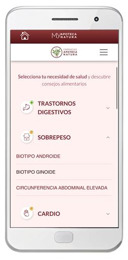 Menus MyApotecaNatura
